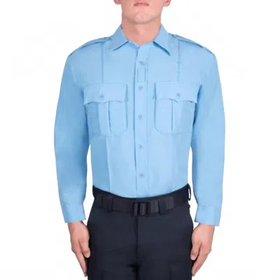 Blauer Long Sleeve Polyester Supershirt In Medium Blue