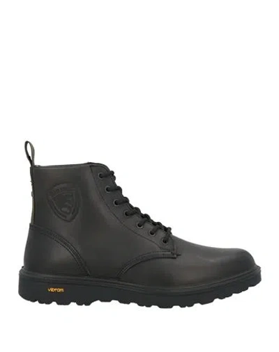 Blauer . Man Ankle Boots Black Size 11 Leather
