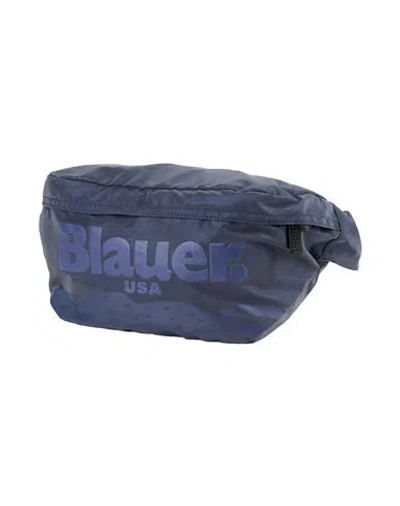 Blauer . Man Belt Bag Navy Size - Textile Fibers