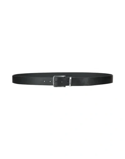 Blauer . Man Belt Black Size 43.5 Leather