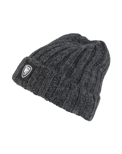 Blauer . Man Hat Charcoal Size Onesize Acrylic, Polyamide In Grey