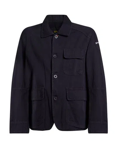 Blauer . Man Jacket Midnight Blue Size L Cotton
