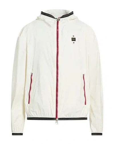 Blauer . Man Jacket Off White Size 3xl Polyamide