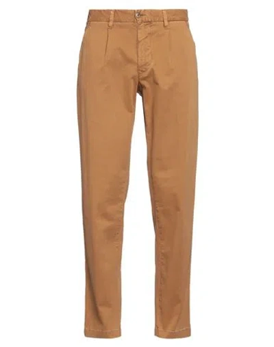 Blauer . Man Pants Camel Size 32 Cotton, Elastane