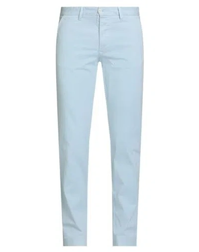 Blauer . Man Pants Sky Blue Size 32 Cotton, Elastane