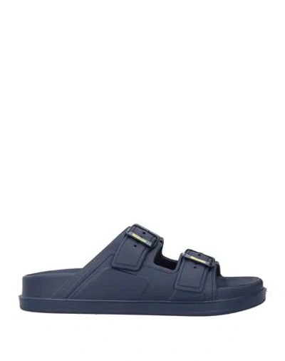 Blauer . Man Sandals Navy Size 8-9 Rubber In Blue
