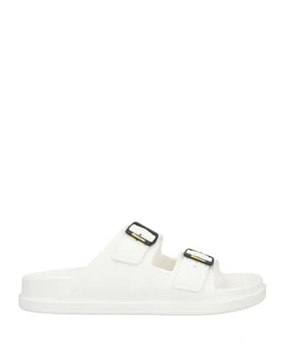 Blauer Man Sandals White Size 11-12 Rubber In Multi