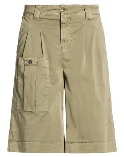 Blauer . Man Shorts & Bermuda Shorts Military Green Size 26 Cotton, Elastane In Brown