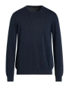 Blauer . Man Sweater Navy Size L Cotton In Blue