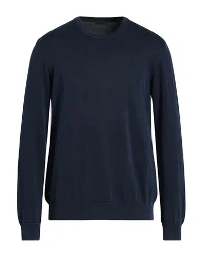 Blauer . Man Sweater Navy Size L Cotton In Blue