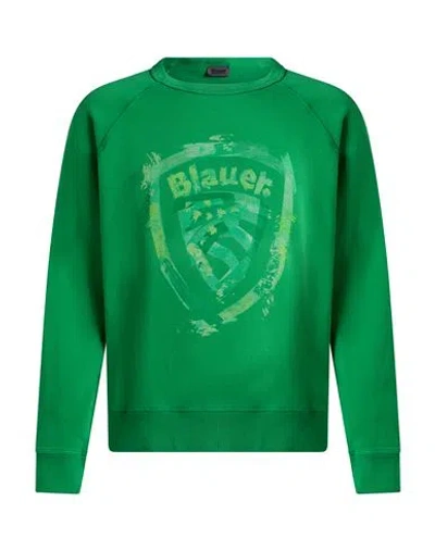 Blauer . Man Sweatshirt Green Size 3xl Cotton