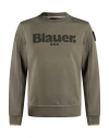 Blauer . Man Sweatshirt Military Green Size Xxl Cotton, Polyester In Gray