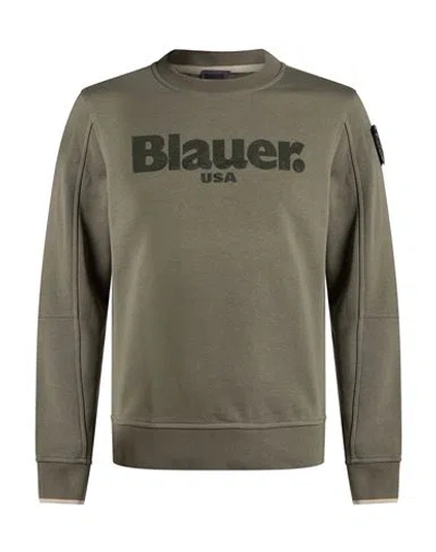 Blauer . Man Sweatshirt Military Green Size Xxl Cotton, Polyester In Gray