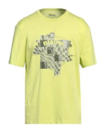 Blauer Man T-shirt Acid Green Size 3xl Cotton