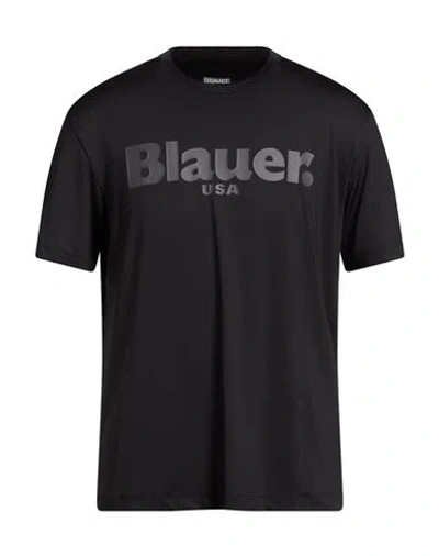 Blauer . Man T-shirt Black Size 3xl Polyester, Elastane