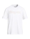 Blauer . Man T-shirt White Size Xl Polyester, Elastane