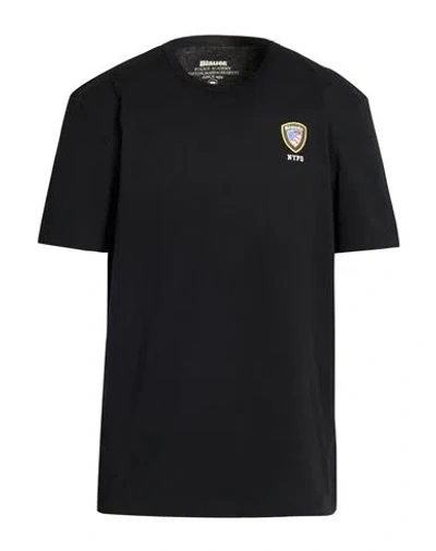 Blauer . Man T-shirt Black Size Xl Cotton