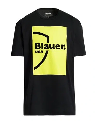 Blauer . Man T-shirt Black Size Xxl Cotton