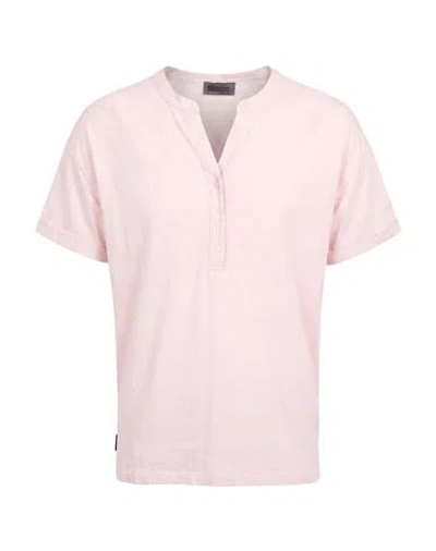 Blauer . Man T-shirt Light Pink Size M Cotton, Modal