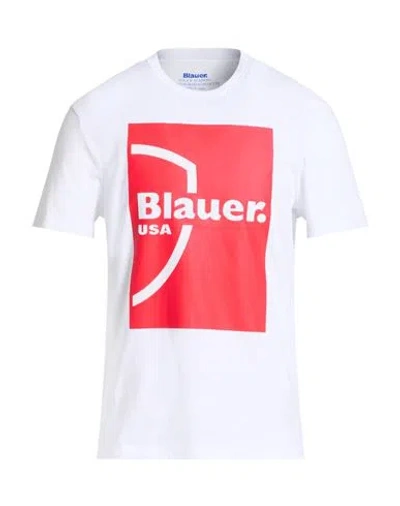 Blauer . Man T-shirt White Size Xxl Cotton
