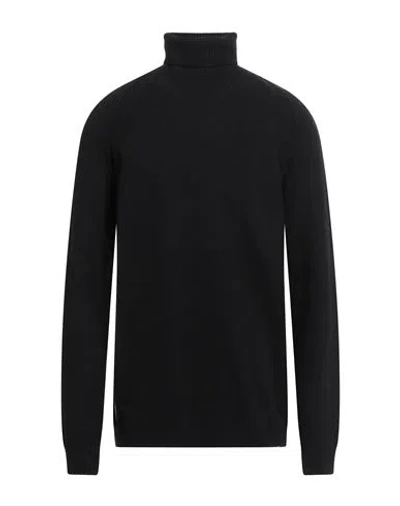 Blauer . Man Turtleneck Black Size 3xl Acrylic, Polyamide, Polyester, Wool