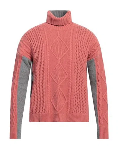 Blauer . Man Turtleneck Coral Size Xs Wool, Polyamide