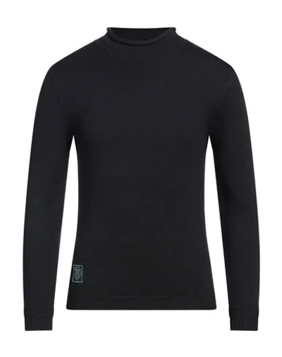 Blauer . Man Turtleneck Midnight Blue Size 3xl Wool