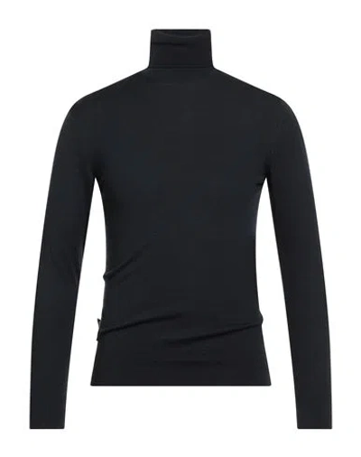 Blauer . Man Turtleneck Midnight Blue Size M Wool In Black