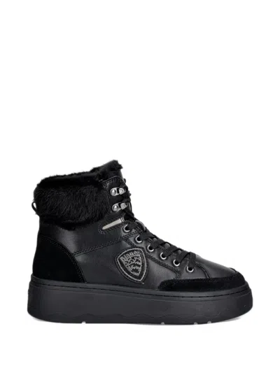 Blauer Maribel02 Faux-fur Trim High-top Sneakers In Multi