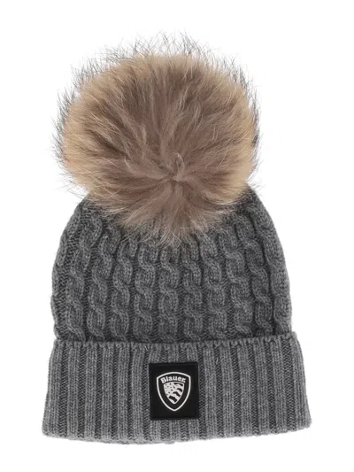 Blauer Kids' Marotta Junior Hat Dark Grey Melange In Gray