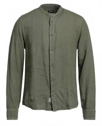 Blauer Men's Button Down Shirt In Military Green In Multi