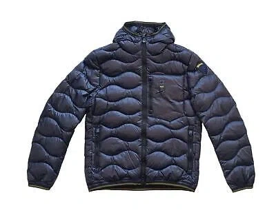 Pre-owned Blauer Men's Down Jacket 24wbluc03005 006355 Blue