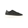 Blauer Black Leather Men Sneaker In Black