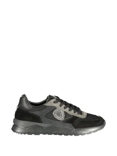 Blauer Ozark 01 Nus Logo-patch Panelled Sneakers In Black