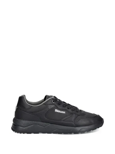 Blauer Ozark Logo-print Panelled Sneakers In Black