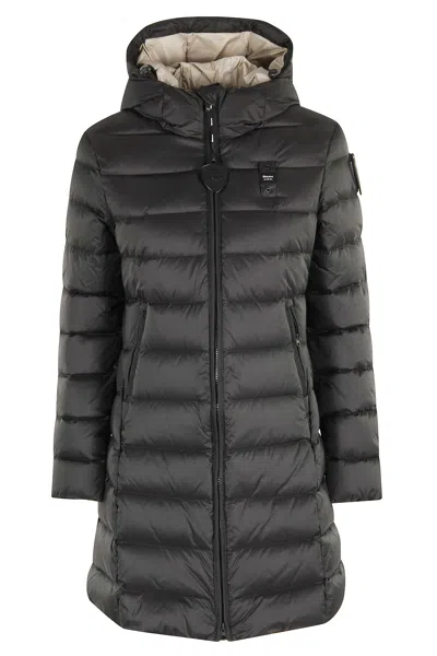 Blauer Padded Down Jacket With Fixed Hood In Gray