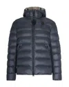 Blauer Padded Micro-rip Nylon Jacket With Adjustable Hood In Blue