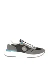 Blauer Black Leather Men Sneaker In Gray