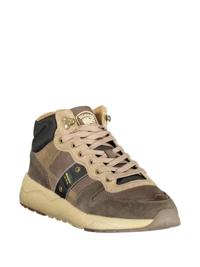 Blauer Panelled High-top Sneakers In Multi