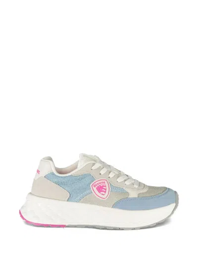 Blauer Panelled Logo-patch Sneakers In 블루