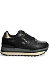 Blauer Panelled Sneakers In Black