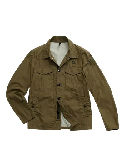Blauer Patch-pocket Button-front Jacket In Green