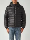 Blauer Piumino Adams Con Cappuccio Regular-fit Jacket In Black
