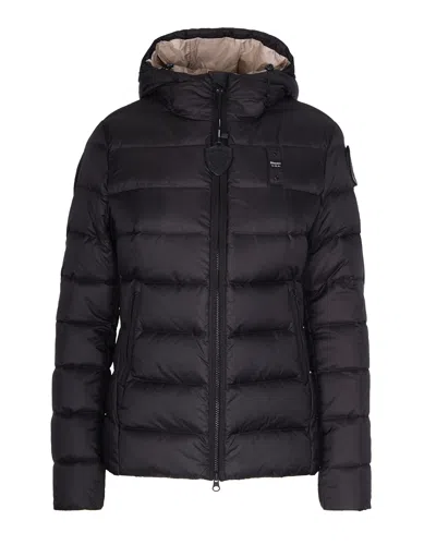 Blauer Piumino Charme Nero Interno Beige In Black