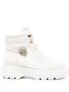 Blauer Platform Shearling Boots In White