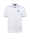 BLAUER WHITE SHORT-SLEEVED POLO SHIRT WITH INSERTS