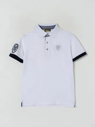 Blauer Polo Shirt  Kids Color White
