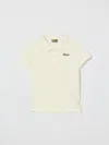 Blauer Kids' Tシャツ  ボーイ カラー イエロークリーム In White
