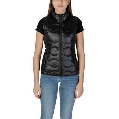 Blauer Polyamide Sleeveless Women's Jacket In Black