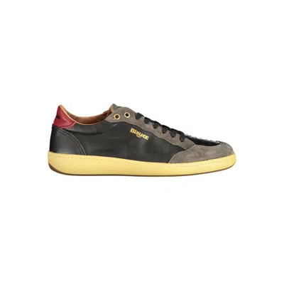 Blauer Polyester Men's Sneaker In Black